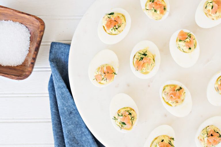 Smoked Salmon Deviled Eggs