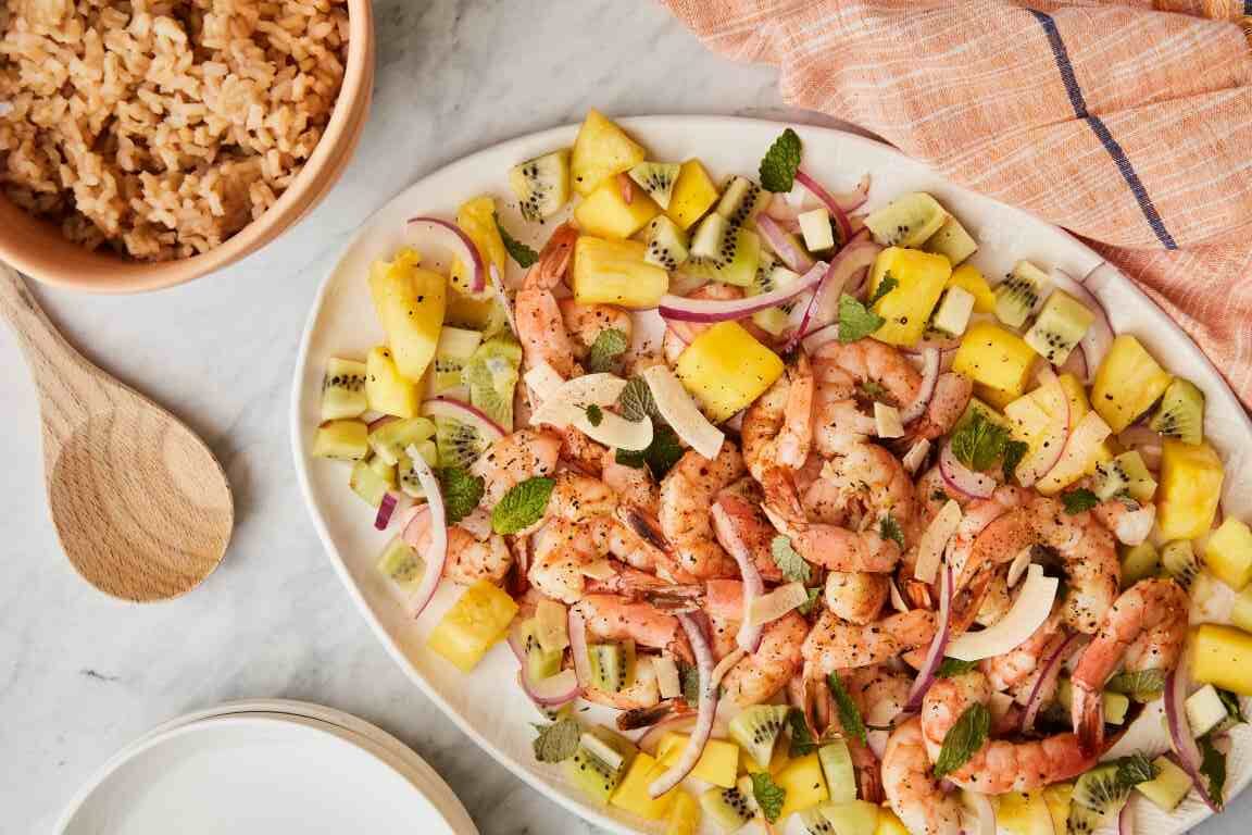 Caribbean Shrimp with Tropical Fruit