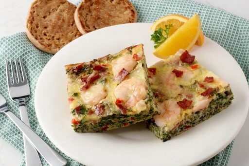 Cheesy Shrimp Breakfast Casserole