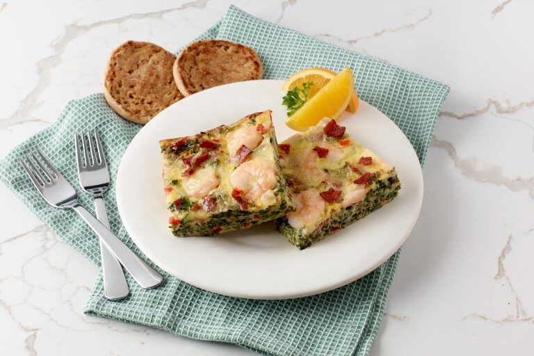 Cheesy Shrimp Breakfast Casserole