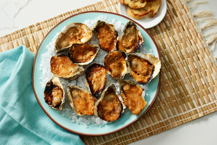 Char-grilled Honey Parmesan Oysters