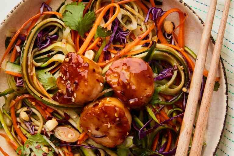 pescatarian asian style scallops